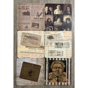 6 Pcs. Handmade Vintage Advertising Reproduction Laminated Drink Coasters